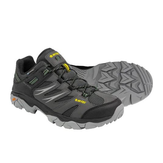 HI-TEC TARANTULA LOW WP HIKING BOOTS MENS [CLR:DARK SHADOW/CITRON/GREY SZ:11]