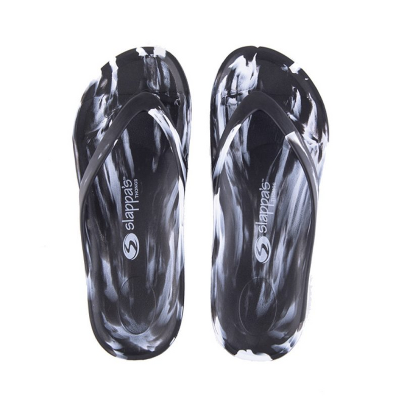 Load image into Gallery viewer, SLAPPA'S THONGS BLACK &amp; WHITE [SZ:42]
