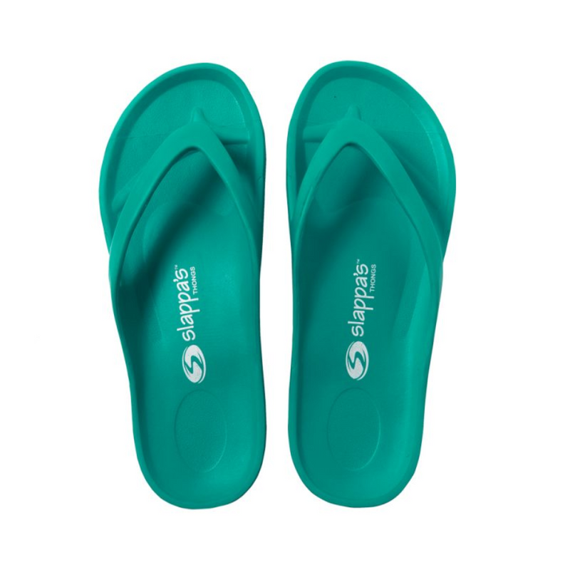 Load image into Gallery viewer, SLAPPA&#39;S THONGS TEAL [SZ:40]
