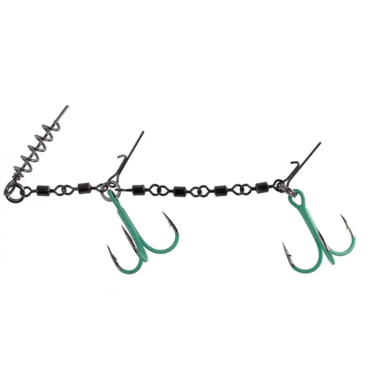 MIKADO JAWS EVO STINGER RIG [SZ:DOUBLE FLURO]