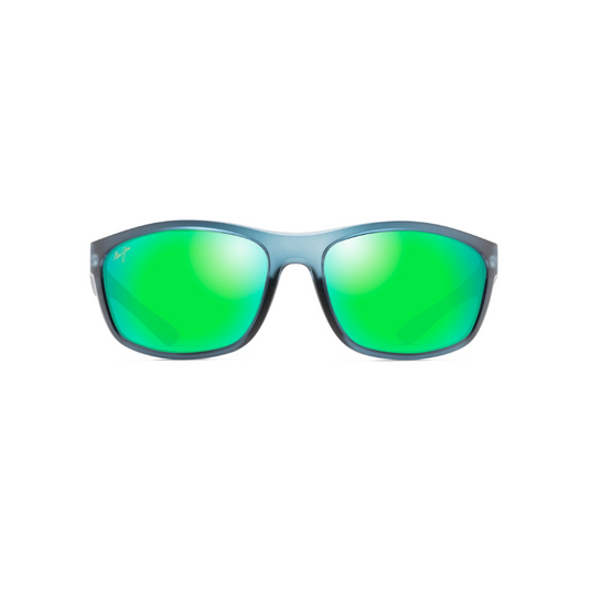 MAUI JIM NUU LANDING MATTE TEAL W/ AQUAMARINE RUBBER THIN GLASS MAUI GREEN