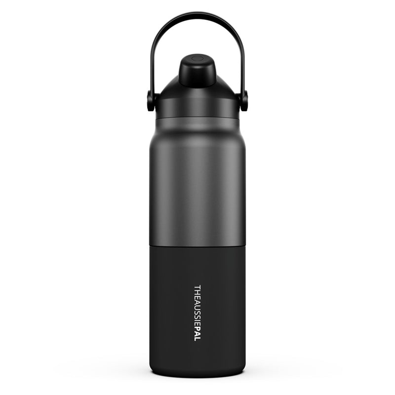 Load image into Gallery viewer, AUSSIE PAL INSULATED WATER BOTTLE 1L [CLR:BLACK]
