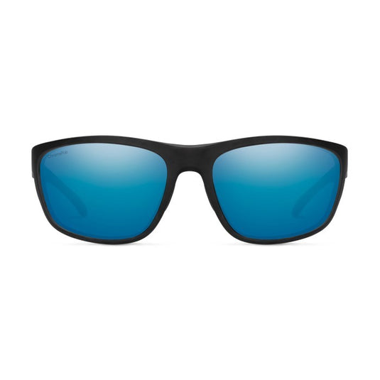 SMITHS OPTICS REDDING MATTE BLACK CHROMAPOP GLASS POLARIZED BLUE MIRROR 