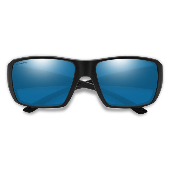Load image into Gallery viewer, SMITHS OPTICS GUIDE'S CHOICE XL MATTE BLACK CHROMAPOP GLASS POLARIZED BLUE MIRROR 
