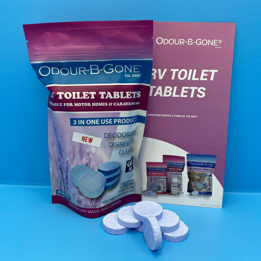 ODOUR-B-GONE 25 X 8G PACK TOILET TABLETS
