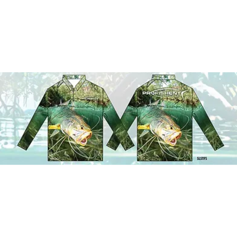 Load image into Gallery viewer, PROFISHENT SUBLIMATED LONG SLEEVED SHIRT THREADFIN SALMON [CLR:GREEN SZ:X-LARGE]
