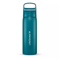 LIFESTRAW GO STAINLESS STEEL WATER FILTER BOTTLE 500ML LAGUNA TEAL