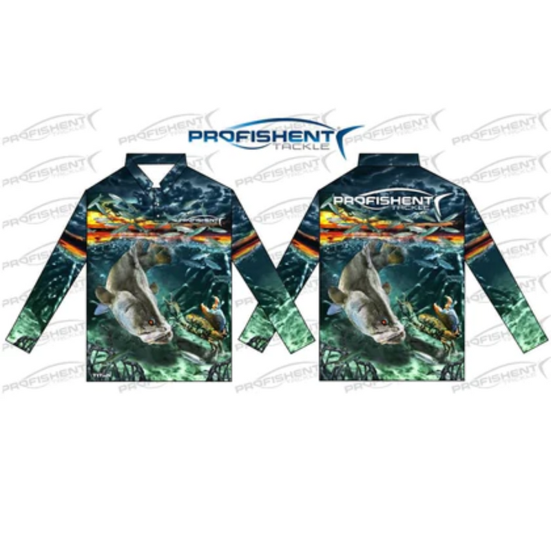Load image into Gallery viewer, PROFISHENT SUBLIMATED LONG SLEEVED SHIRT BARRA STORM [CLR:NAVY SZ:2X-LARGE]
