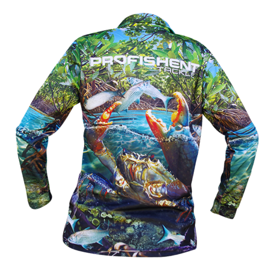 PROFISHENT KIDS SUBLIMATED LS MUD CRAB [SZ:0]