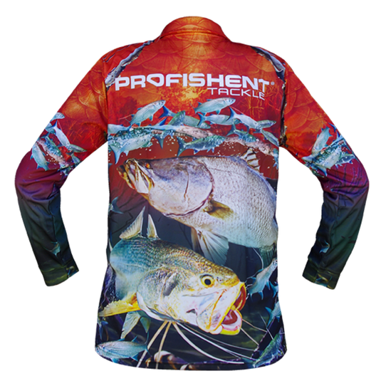 PROFISHENT KIDS SUBLIMATED LS BARRA/THREADY [SZ:0]