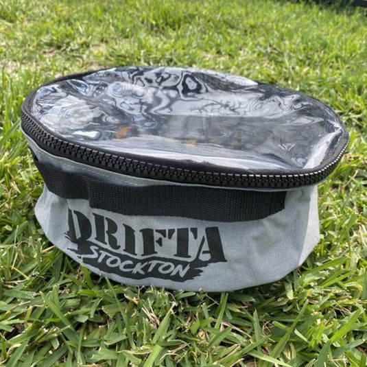 DRIFTA STOCKTON ROUND BAG MEDIUM GREY CLEAR TOP