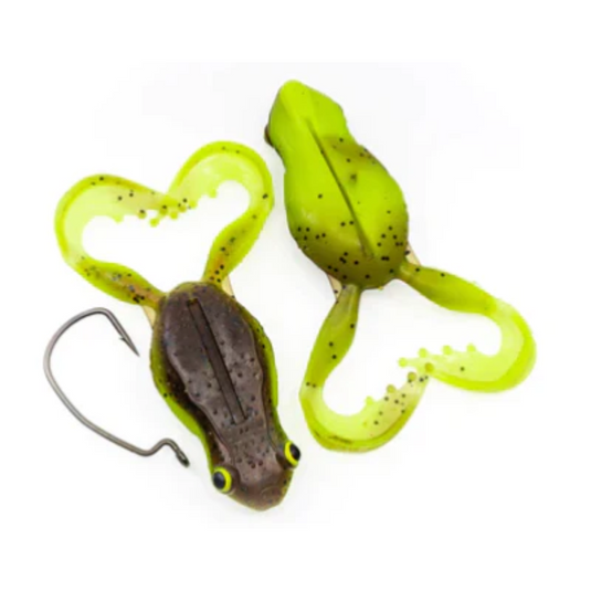 CHASEBAITS FLEXI FROG [SZ:65MM CLR:01 GREEN PUMPKIN CHART]