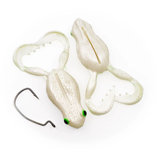 CHASEBAITS FLEXI FROG [SZ:65MM CLR:03 PEARL WHITE]
