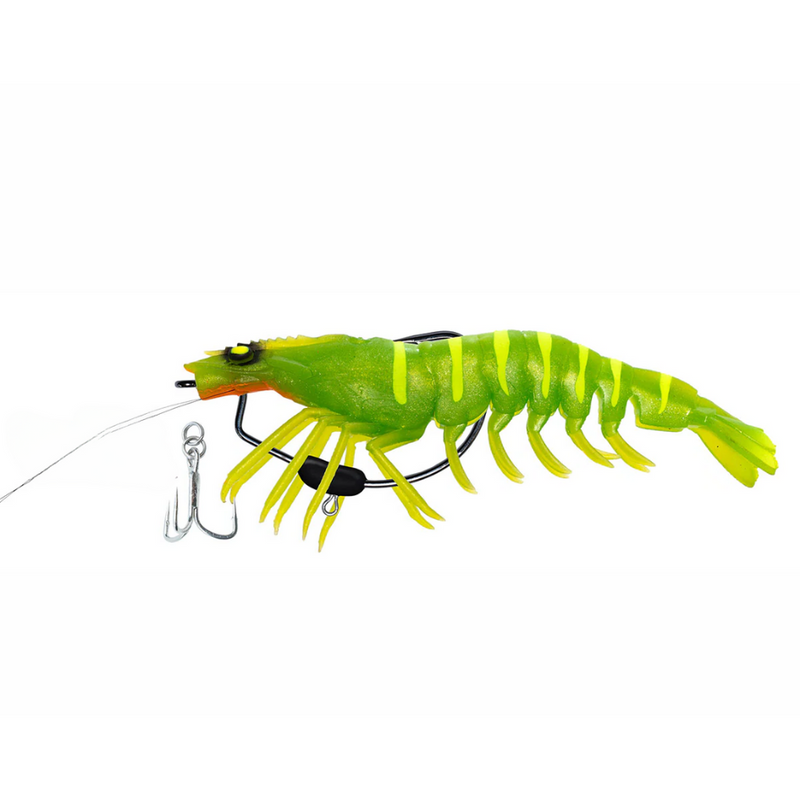 Load image into Gallery viewer, CHASEBAITS KING FLICK PRAWN [SZ:180MM 49G CLR:08 LEMON LIME]
