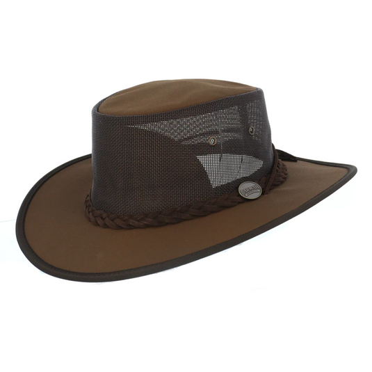 BARMAH CANVAS DROVER HAT [CLR:BROWN SZ:MEDIUM]