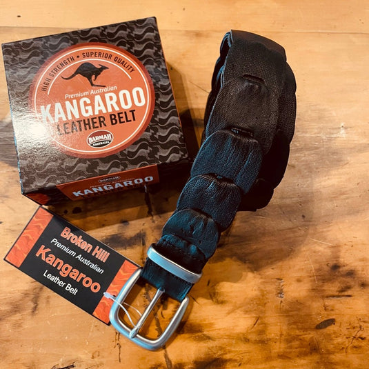 BARMAH KANGAROO LEATHER BELT [SZ:38]
