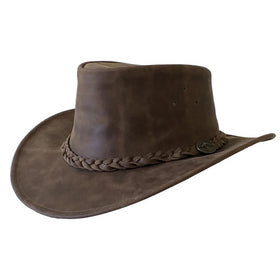 BUSHIE FULL GRAIN VINTAGE LEATHER HAT [SZ:LARGE]