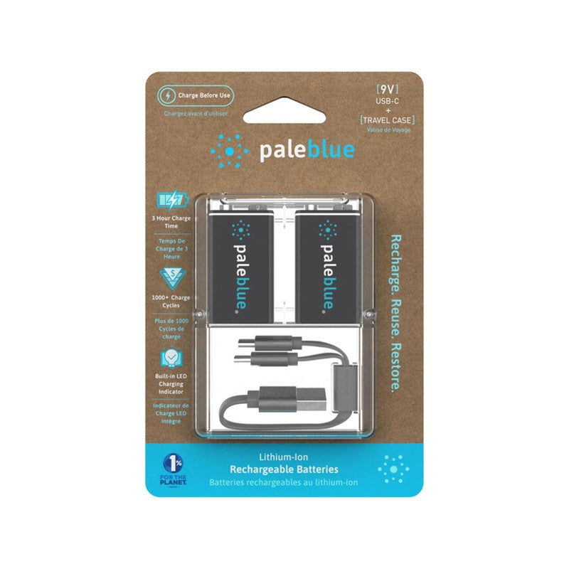 Load image into Gallery viewer, PALEBLUE 9V USB RECHARGEABLE SMART BATTERIES
