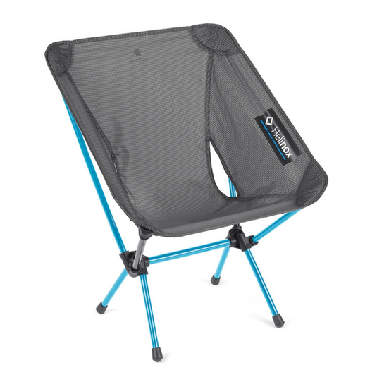 HELINOX CHAIR ZERO L BLACK WITH CYAN BLUE FRAME