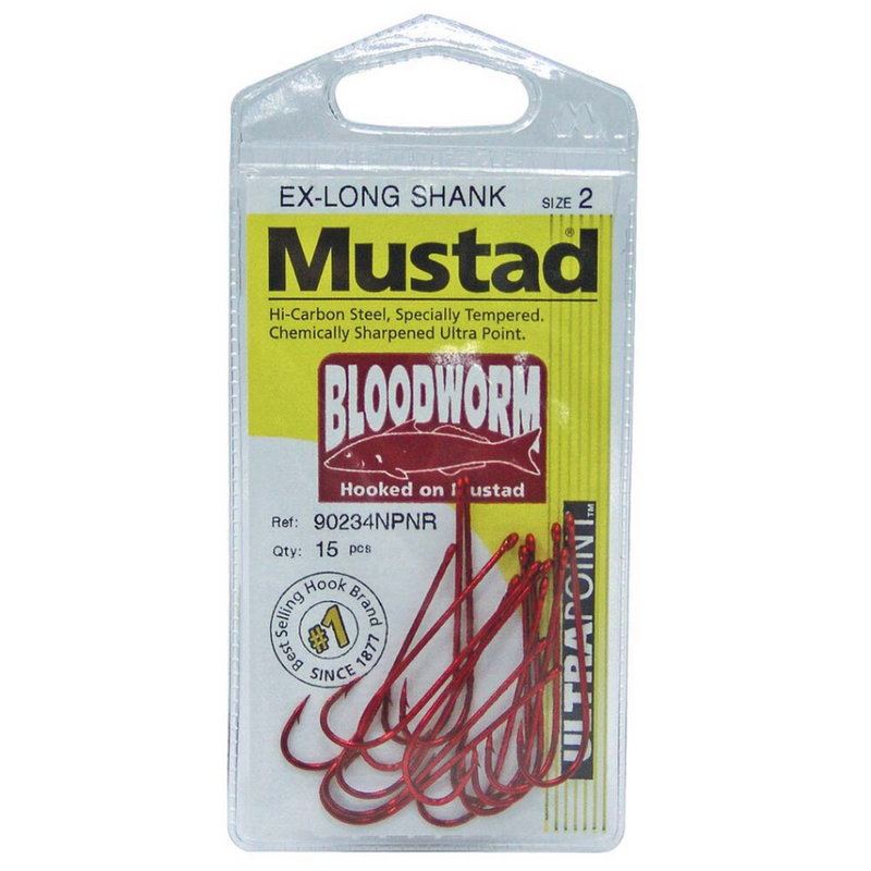 Load image into Gallery viewer, MUSTAD BLOODWORM 90234NPNR PREPACK [SZ:#1/0]
