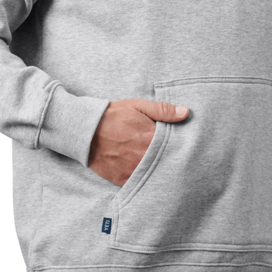 YETI BRUSHED FLEECE HOODIE PULLOVER [CLR:GRAY SZ:2X-LARGE]