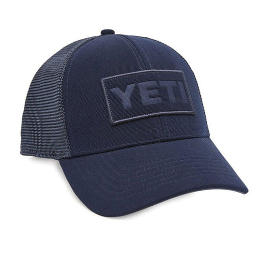 YETI PATCH TRUCKER HAT NAVY ON NAVY