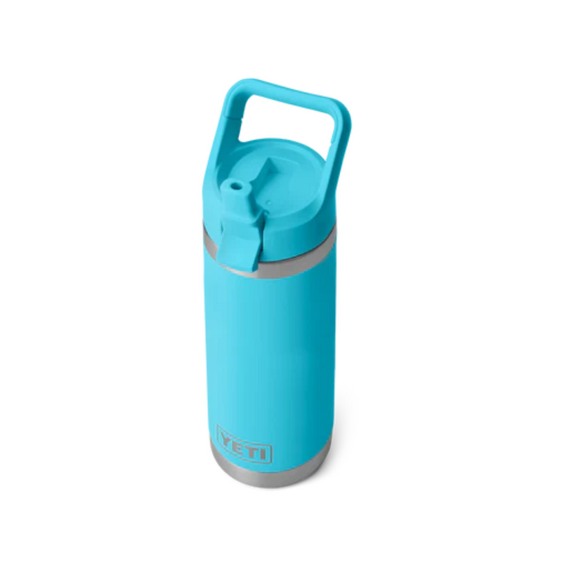 Load image into Gallery viewer, YETI RAMBLER BOTTLE 18oz 532ml WITH STRAW CAP [CLR:REEF BLUE]
