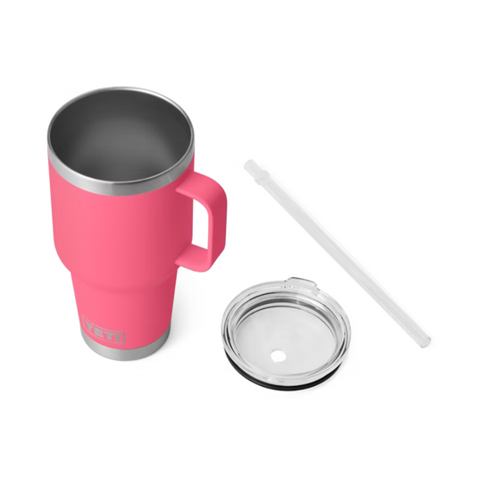 YETI RAMBLER 35oz 1035ML MUG WITH STRAW LID [CLR:TROPICAL PINK]