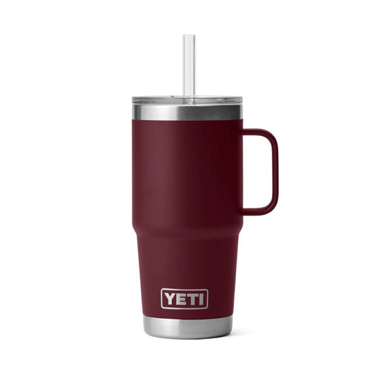 YETI RAMBLER 25oz 739ml STRAW MUG WILD VINE RED