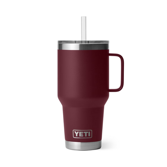 YETI RAMBLER 35oz 1035ML MUG WITH STRAW LID [CLR:WILD VINE RED]