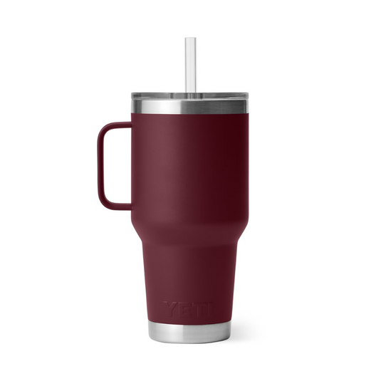 YETI RAMBLER 35oz 1035ML MUG WITH STRAW LID [CLR:WILD VINE RED]
