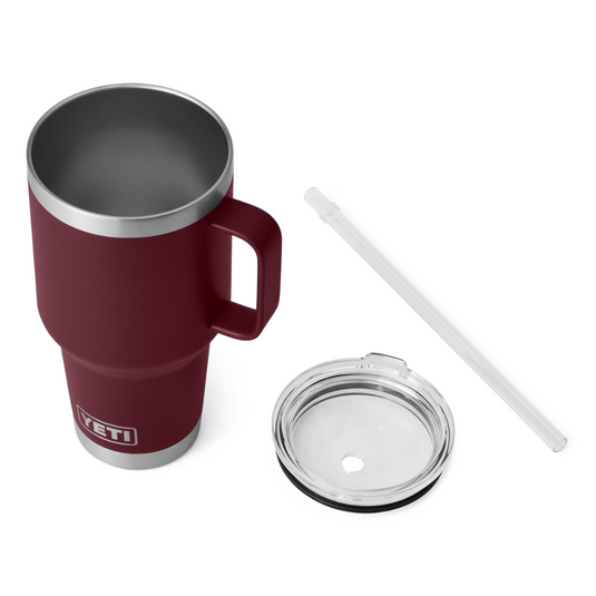 YETI RAMBLER 35oz 1035ML MUG WITH STRAW LID [CLR:WILD VINE RED]