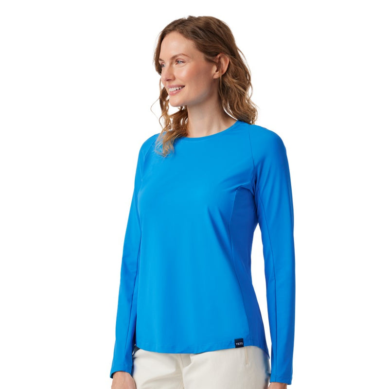 Load image into Gallery viewer, YETI CREW NECK SUNSHIRT WOMENS [CLR:BLUE SZ:LARGE]
