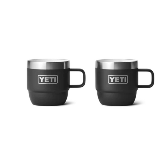 YETI RAMBLER 6oz 177ML ESPRESSO STACKABLE MUG 2 PK [CLR:BLACK]