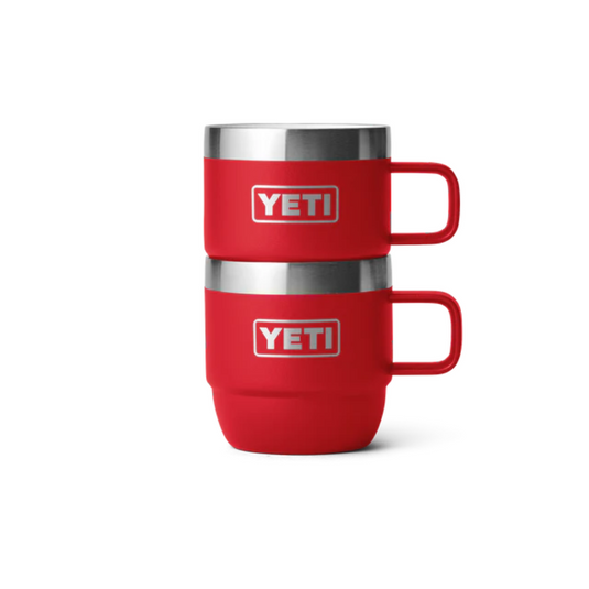 YETI RAMBLER 6oz 177ML ESPRESSO STACKABLE MUG 2 PK [CLR:RESCUE RED]
