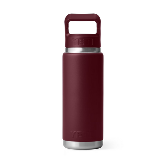 YETI RAMBLER BOTTLE 26oz 760ml WITH STRAW CAP [CLR:WILD VINE RED]