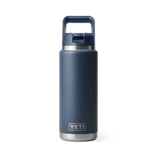 YETI RAMBLER BOTTLE 26oz 760ml WITH STRAW CAP [CLR:NAVY]