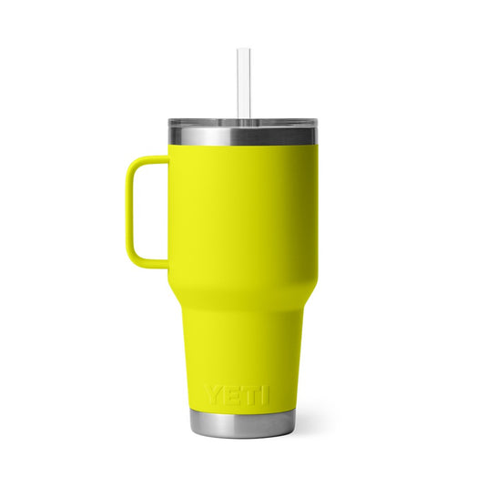 YETI RAMBLER 35oz 1035ML MUG WITH STRAW LID [CLR:FIREFLY YELLOW]