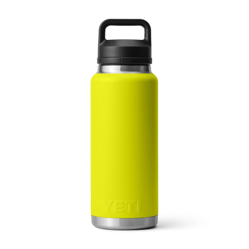 Load image into Gallery viewer, YETI RAMBLER BOTTLE 36oz 1065ML WITH CHUG CAP [CLR:FIREFLY YELLOW]
