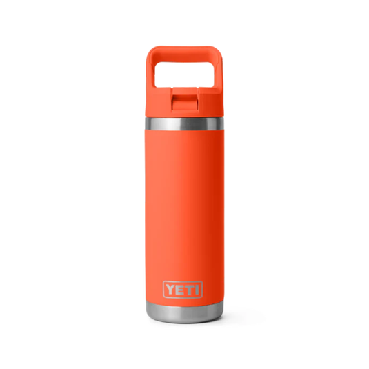 YETI RAMBLER BOTTLE 18oz 532ml WITH STRAW CAP [CLR:PAPAYA]