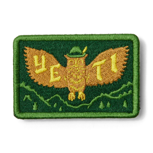 YETI COLLECTORS PATCH FORREST OWL GREEN