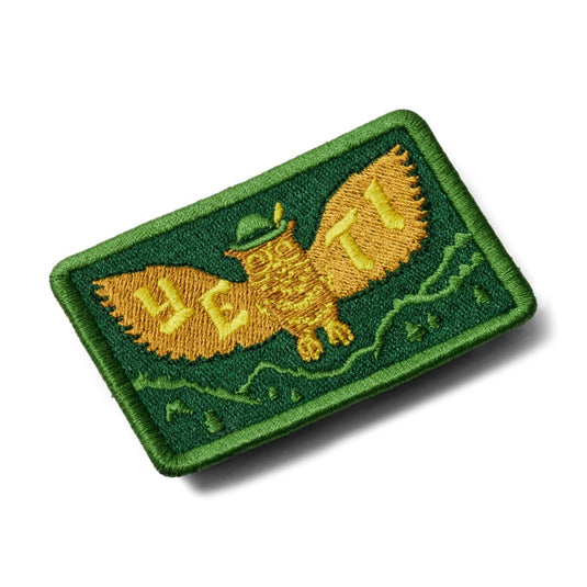 YETI COLLECTORS PATCH FORREST OWL GREEN