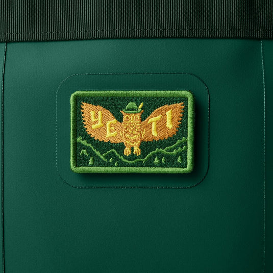 YETI COLLECTORS PATCH FORREST OWL GREEN