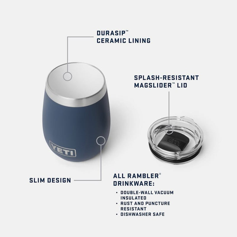 Load image into Gallery viewer, YETI RAMBLER 10oz 296ml WINE TUMBLER CERAMIC LINING [CLR:NAVY]
