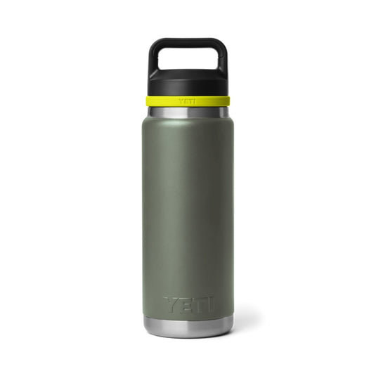 YETI RAMBLER BOTTLE 26oz 760ML WITH CHUG CAP [CLR:CAMP GREEN/FIREFLY YELLOW]