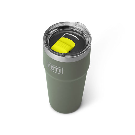 YETI RAMBLER 20oz 591ml STACKABLE CUP [CLR:CAMP GREEN/FIREFLY YELLOW]