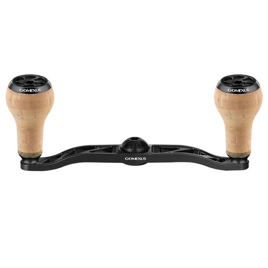 GOMEXUS 100MM ALUMINIUM BAITCAST HANDLE CORK 27MM [SZ:7X4  CLR:BLACK]