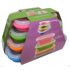 COLLAPSIBLE SPACE SAVING PRODUCTS RECTANGLE CONTAINERS 4 SET