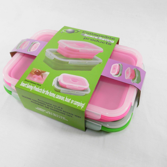 COLLAPSIBLE TUBS RECTANGULAR X2