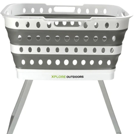 BBQARM COLLAPSABLE LAUNDRY BASKET WITH FOLD-OUT LEGS